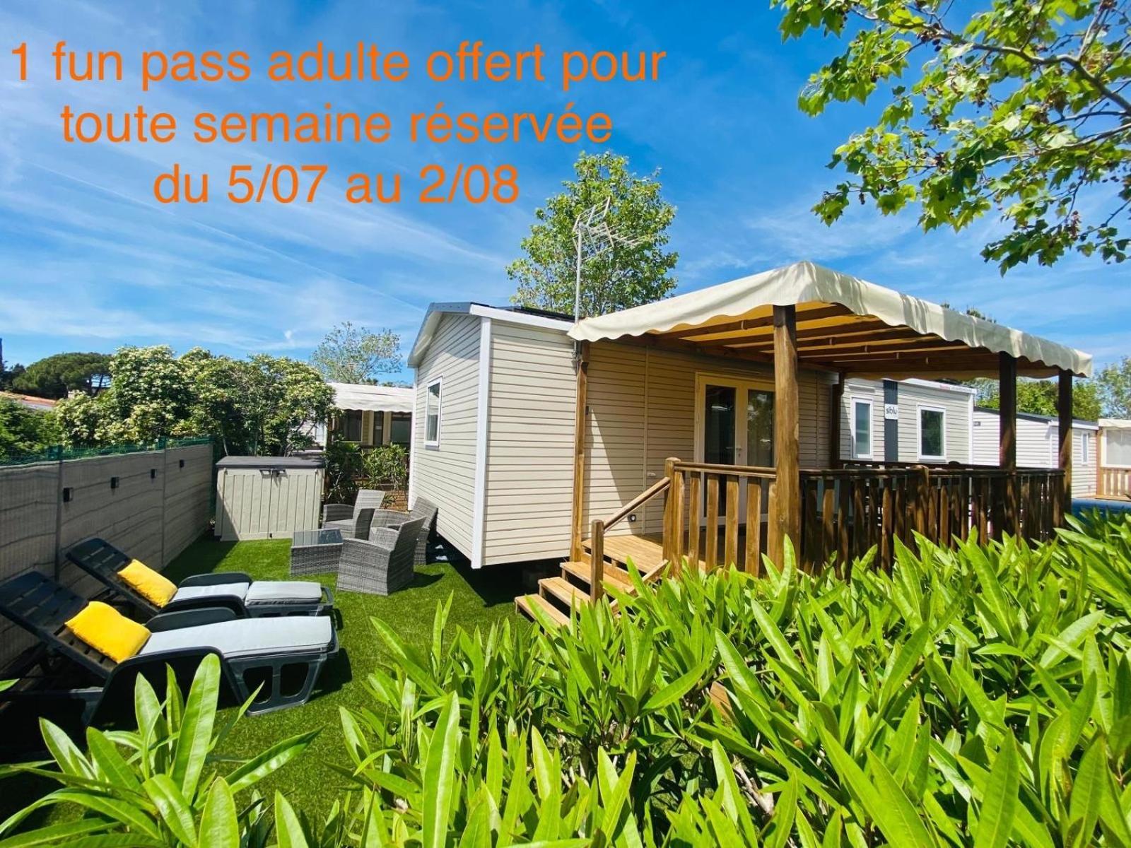 Mobil Home Familial Neuf De 2024 Pour 8 Personnes Valras-Plage Eksteriør bilde